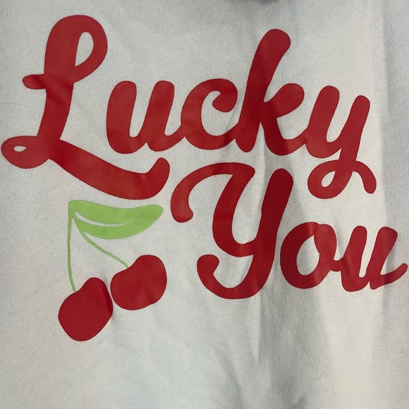 Better Together Cherry Zip Up Hoodie Aqua Blue - Picture 4 of 6